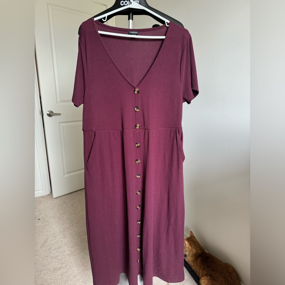 Torrid 1X Short Sleeve Dress with pockets
